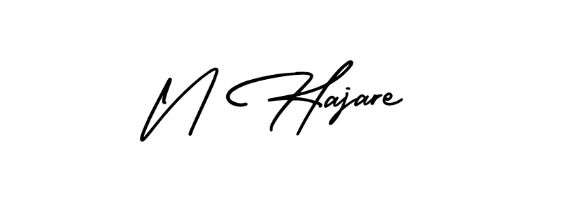 Also You can easily find your signature by using the search form. We will create N Hajare name handwritten signature images for you free of cost using AmerikaSignatureDemo-Regular sign style. N Hajare signature style 3 images and pictures png