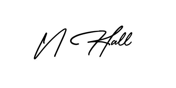 N Hall stylish signature style. Best Handwritten Sign (AmerikaSignatureDemo-Regular) for my name. Handwritten Signature Collection Ideas for my name N Hall. N Hall signature style 3 images and pictures png