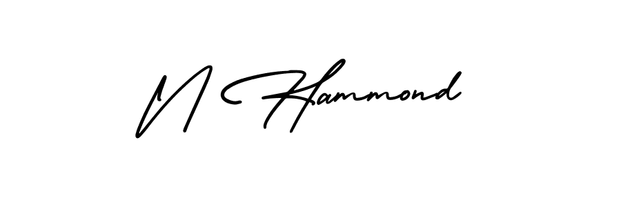 How to make N Hammond signature? AmerikaSignatureDemo-Regular is a professional autograph style. Create handwritten signature for N Hammond name. N Hammond signature style 3 images and pictures png