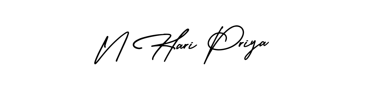 Design your own signature with our free online signature maker. With this signature software, you can create a handwritten (AmerikaSignatureDemo-Regular) signature for name N Hari Priya. N Hari Priya signature style 3 images and pictures png