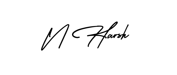 Also You can easily find your signature by using the search form. We will create N Harsh name handwritten signature images for you free of cost using AmerikaSignatureDemo-Regular sign style. N Harsh signature style 3 images and pictures png
