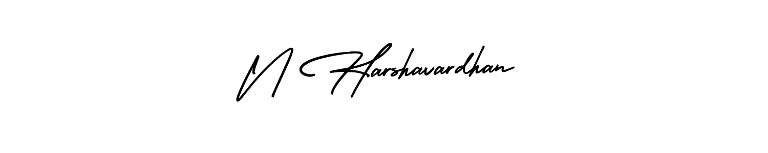 Use a signature maker to create a handwritten signature online. With this signature software, you can design (AmerikaSignatureDemo-Regular) your own signature for name N Harshavardhan. N Harshavardhan signature style 3 images and pictures png