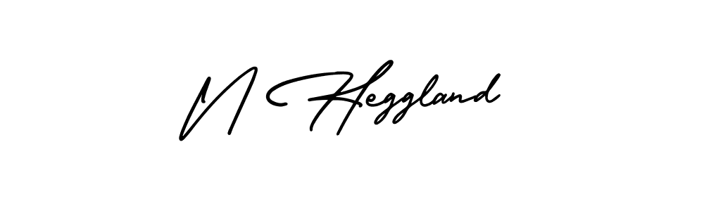 N Heggland stylish signature style. Best Handwritten Sign (AmerikaSignatureDemo-Regular) for my name. Handwritten Signature Collection Ideas for my name N Heggland. N Heggland signature style 3 images and pictures png