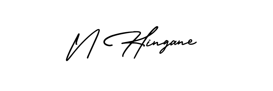 Also we have N Hingane name is the best signature style. Create professional handwritten signature collection using AmerikaSignatureDemo-Regular autograph style. N Hingane signature style 3 images and pictures png