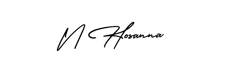 Make a beautiful signature design for name N Hosanna. Use this online signature maker to create a handwritten signature for free. N Hosanna signature style 3 images and pictures png