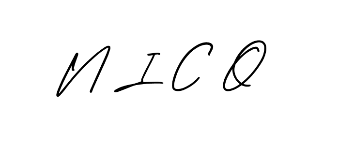 Best and Professional Signature Style for N I C O. AmerikaSignatureDemo-Regular Best Signature Style Collection. N I C O signature style 3 images and pictures png