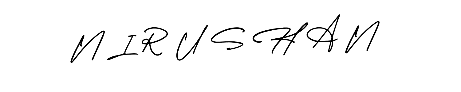 Similarly AmerikaSignatureDemo-Regular is the best handwritten signature design. Signature creator online .You can use it as an online autograph creator for name N I R U S H A N. N I R U S H A N signature style 3 images and pictures png