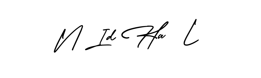 How to make N Id Ha  L signature? AmerikaSignatureDemo-Regular is a professional autograph style. Create handwritten signature for N Id Ha  L name. N Id Ha  L signature style 3 images and pictures png