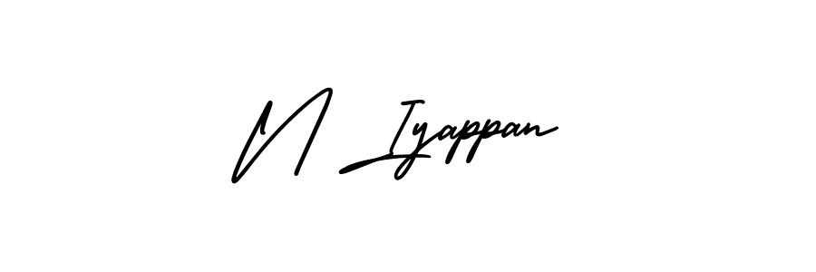 How to Draw N Iyappan signature style? AmerikaSignatureDemo-Regular is a latest design signature styles for name N Iyappan. N Iyappan signature style 3 images and pictures png