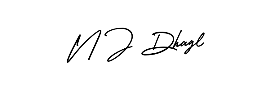 How to make N J Dhagl signature? AmerikaSignatureDemo-Regular is a professional autograph style. Create handwritten signature for N J Dhagl name. N J Dhagl signature style 3 images and pictures png