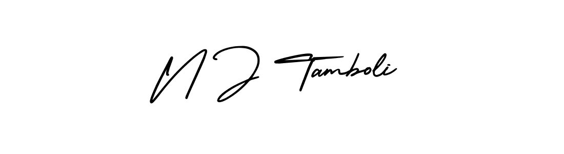 You can use this online signature creator to create a handwritten signature for the name N J Tamboli. This is the best online autograph maker. N J Tamboli signature style 3 images and pictures png