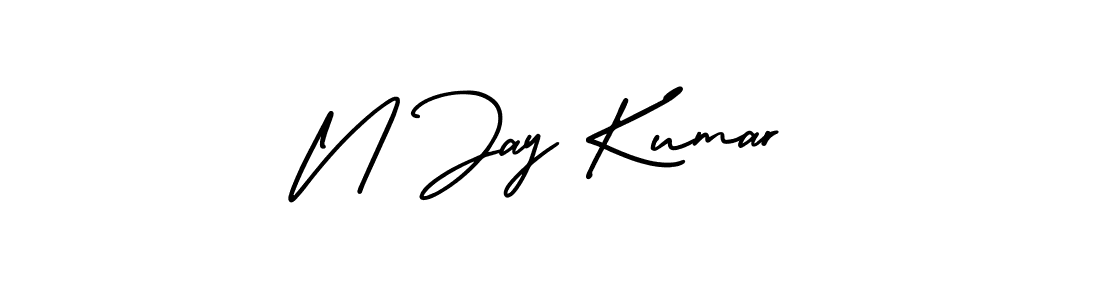 Create a beautiful signature design for name N Jay Kumar. With this signature (AmerikaSignatureDemo-Regular) fonts, you can make a handwritten signature for free. N Jay Kumar signature style 3 images and pictures png