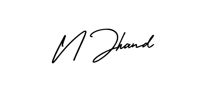 Create a beautiful signature design for name N Jhand. With this signature (AmerikaSignatureDemo-Regular) fonts, you can make a handwritten signature for free. N Jhand signature style 3 images and pictures png