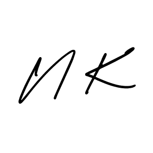 Similarly AmerikaSignatureDemo-Regular is the best handwritten signature design. Signature creator online .You can use it as an online autograph creator for name N K. N K signature style 3 images and pictures png