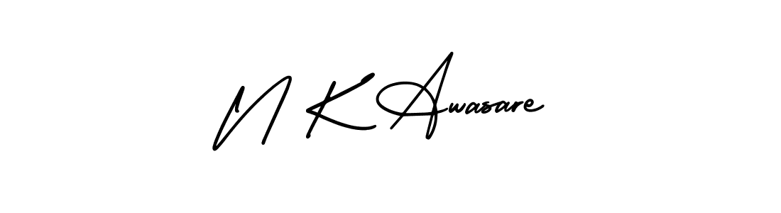 Design your own signature with our free online signature maker. With this signature software, you can create a handwritten (AmerikaSignatureDemo-Regular) signature for name N K Awasare. N K Awasare signature style 3 images and pictures png