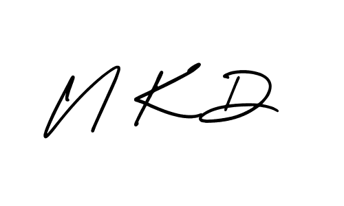 Use a signature maker to create a handwritten signature online. With this signature software, you can design (AmerikaSignatureDemo-Regular) your own signature for name N K D. N K D signature style 3 images and pictures png