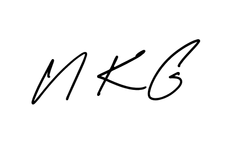 N K G stylish signature style. Best Handwritten Sign (AmerikaSignatureDemo-Regular) for my name. Handwritten Signature Collection Ideas for my name N K G. N K G signature style 3 images and pictures png