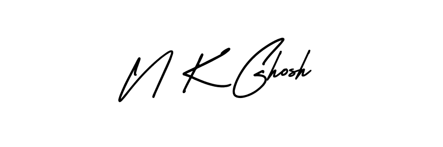 Make a beautiful signature design for name N K Ghosh. Use this online signature maker to create a handwritten signature for free. N K Ghosh signature style 3 images and pictures png