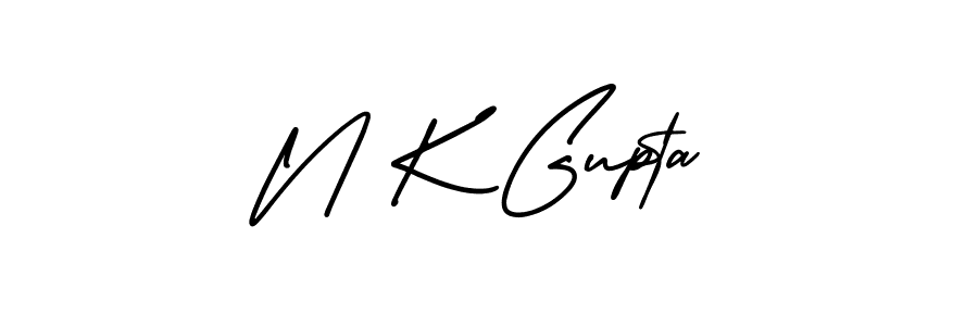 AmerikaSignatureDemo-Regular is a professional signature style that is perfect for those who want to add a touch of class to their signature. It is also a great choice for those who want to make their signature more unique. Get N K Gupta name to fancy signature for free. N K Gupta signature style 3 images and pictures png