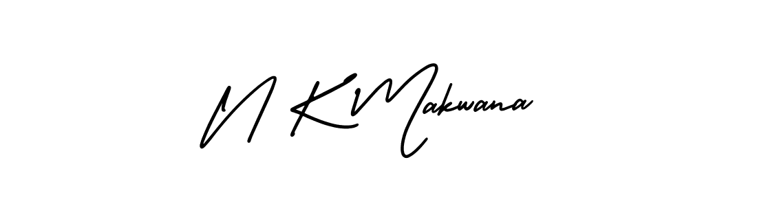 Make a beautiful signature design for name N K Makwana. With this signature (AmerikaSignatureDemo-Regular) style, you can create a handwritten signature for free. N K Makwana signature style 3 images and pictures png