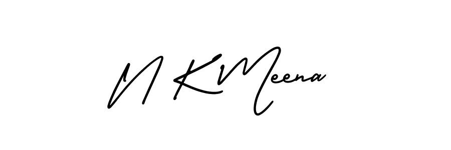 Also we have N K Meena name is the best signature style. Create professional handwritten signature collection using AmerikaSignatureDemo-Regular autograph style. N K Meena signature style 3 images and pictures png