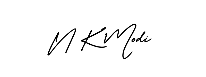 Make a beautiful signature design for name N K Modi. With this signature (AmerikaSignatureDemo-Regular) style, you can create a handwritten signature for free. N K Modi signature style 3 images and pictures png