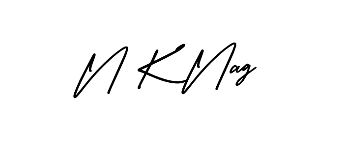 Create a beautiful signature design for name N K Nag. With this signature (AmerikaSignatureDemo-Regular) fonts, you can make a handwritten signature for free. N K Nag signature style 3 images and pictures png