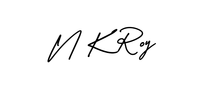 How to Draw N K Roy signature style? AmerikaSignatureDemo-Regular is a latest design signature styles for name N K Roy. N K Roy signature style 3 images and pictures png