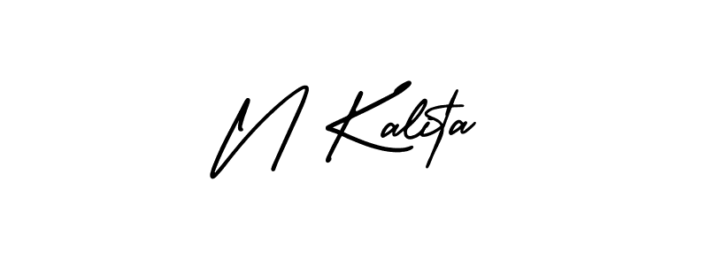 How to make N Kalita signature? AmerikaSignatureDemo-Regular is a professional autograph style. Create handwritten signature for N Kalita name. N Kalita signature style 3 images and pictures png