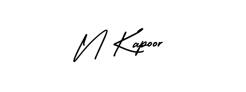 How to make N Kapoor signature? AmerikaSignatureDemo-Regular is a professional autograph style. Create handwritten signature for N Kapoor name. N Kapoor signature style 3 images and pictures png