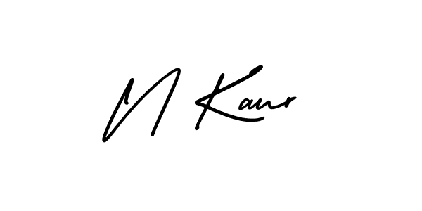 N Kaur stylish signature style. Best Handwritten Sign (AmerikaSignatureDemo-Regular) for my name. Handwritten Signature Collection Ideas for my name N Kaur. N Kaur signature style 3 images and pictures png