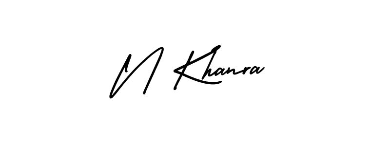 Similarly AmerikaSignatureDemo-Regular is the best handwritten signature design. Signature creator online .You can use it as an online autograph creator for name N Khanra. N Khanra signature style 3 images and pictures png