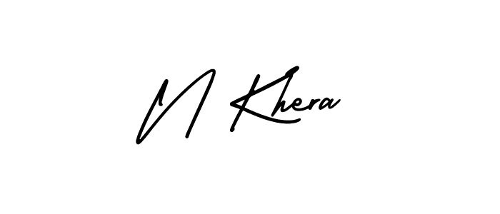 It looks lik you need a new signature style for name N Khera. Design unique handwritten (AmerikaSignatureDemo-Regular) signature with our free signature maker in just a few clicks. N Khera signature style 3 images and pictures png