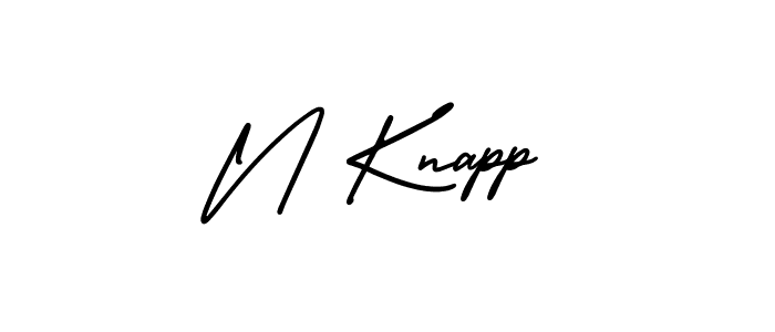 Create a beautiful signature design for name N Knapp. With this signature (AmerikaSignatureDemo-Regular) fonts, you can make a handwritten signature for free. N Knapp signature style 3 images and pictures png