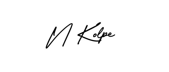 How to make N Kolpe signature? AmerikaSignatureDemo-Regular is a professional autograph style. Create handwritten signature for N Kolpe name. N Kolpe signature style 3 images and pictures png