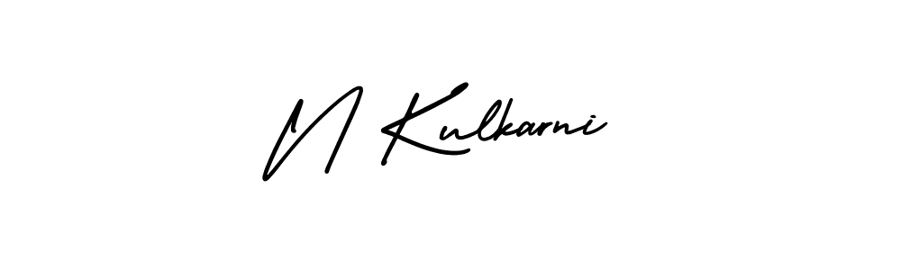 Design your own signature with our free online signature maker. With this signature software, you can create a handwritten (AmerikaSignatureDemo-Regular) signature for name N Kulkarni. N Kulkarni signature style 3 images and pictures png