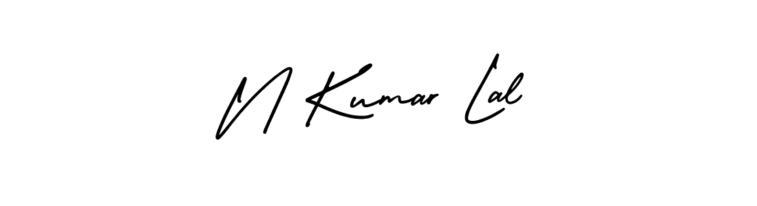 How to make N Kumar Lal name signature. Use AmerikaSignatureDemo-Regular style for creating short signs online. This is the latest handwritten sign. N Kumar Lal signature style 3 images and pictures png