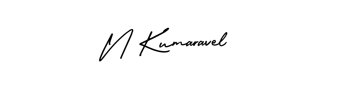 Make a beautiful signature design for name N Kumaravel. With this signature (AmerikaSignatureDemo-Regular) style, you can create a handwritten signature for free. N Kumaravel signature style 3 images and pictures png