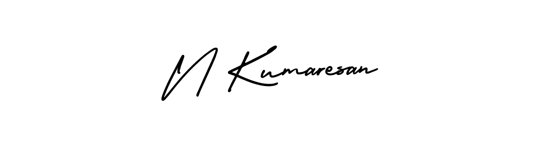 N Kumaresan stylish signature style. Best Handwritten Sign (AmerikaSignatureDemo-Regular) for my name. Handwritten Signature Collection Ideas for my name N Kumaresan. N Kumaresan signature style 3 images and pictures png