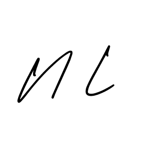 How to make N L signature? AmerikaSignatureDemo-Regular is a professional autograph style. Create handwritten signature for N L name. N L signature style 3 images and pictures png