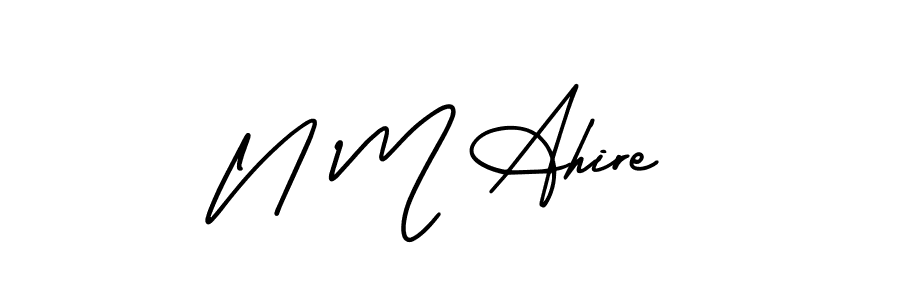 Here are the top 10 professional signature styles for the name N M Ahire. These are the best autograph styles you can use for your name. N M Ahire signature style 3 images and pictures png