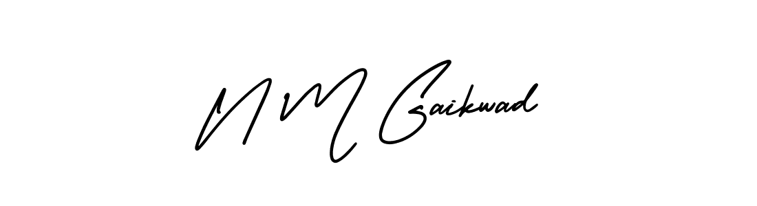 Make a beautiful signature design for name N M Gaikwad. Use this online signature maker to create a handwritten signature for free. N M Gaikwad signature style 3 images and pictures png