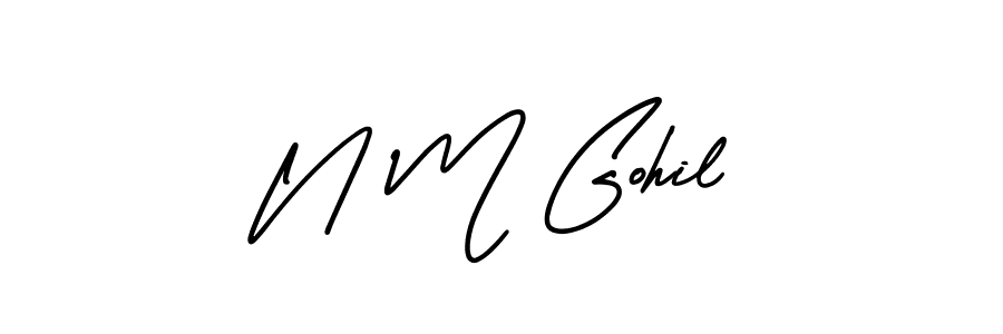Check out images of Autograph of N M Gohil name. Actor N M Gohil Signature Style. AmerikaSignatureDemo-Regular is a professional sign style online. N M Gohil signature style 3 images and pictures png