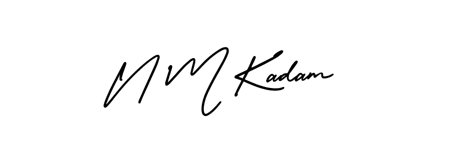 How to make N M Kadam signature? AmerikaSignatureDemo-Regular is a professional autograph style. Create handwritten signature for N M Kadam name. N M Kadam signature style 3 images and pictures png