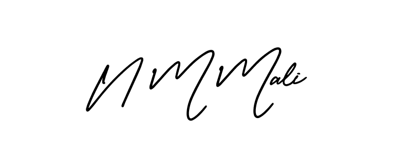 Use a signature maker to create a handwritten signature online. With this signature software, you can design (AmerikaSignatureDemo-Regular) your own signature for name N M Mali. N M Mali signature style 3 images and pictures png