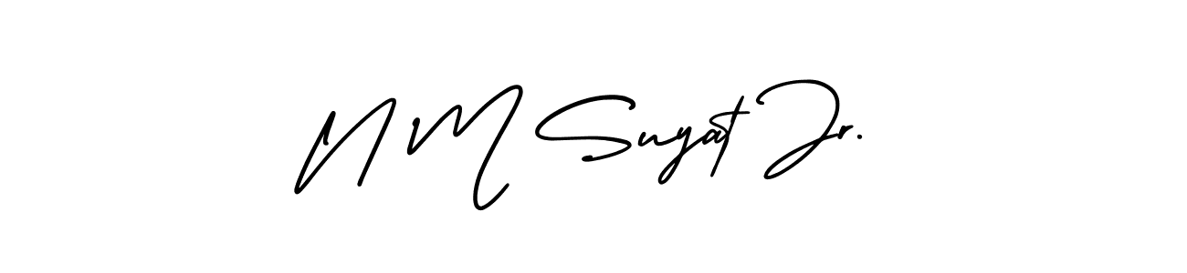 Once you've used our free online signature maker to create your best signature AmerikaSignatureDemo-Regular style, it's time to enjoy all of the benefits that N M Suyat Jr. name signing documents. N M Suyat Jr. signature style 3 images and pictures png