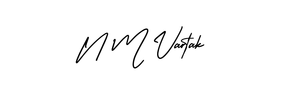 Similarly AmerikaSignatureDemo-Regular is the best handwritten signature design. Signature creator online .You can use it as an online autograph creator for name N M Vartak. N M Vartak signature style 3 images and pictures png