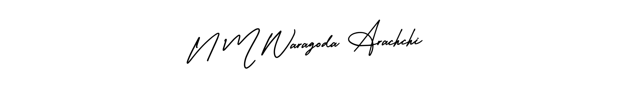 It looks lik you need a new signature style for name N M Waragoda Arachchi. Design unique handwritten (AmerikaSignatureDemo-Regular) signature with our free signature maker in just a few clicks. N M Waragoda Arachchi signature style 3 images and pictures png