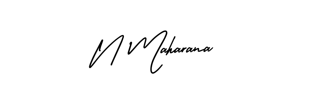 It looks lik you need a new signature style for name N Maharana. Design unique handwritten (AmerikaSignatureDemo-Regular) signature with our free signature maker in just a few clicks. N Maharana signature style 3 images and pictures png