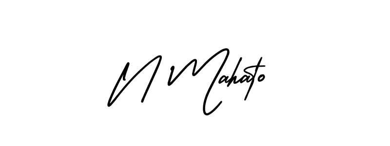 Once you've used our free online signature maker to create your best signature AmerikaSignatureDemo-Regular style, it's time to enjoy all of the benefits that N Mahato name signing documents. N Mahato signature style 3 images and pictures png